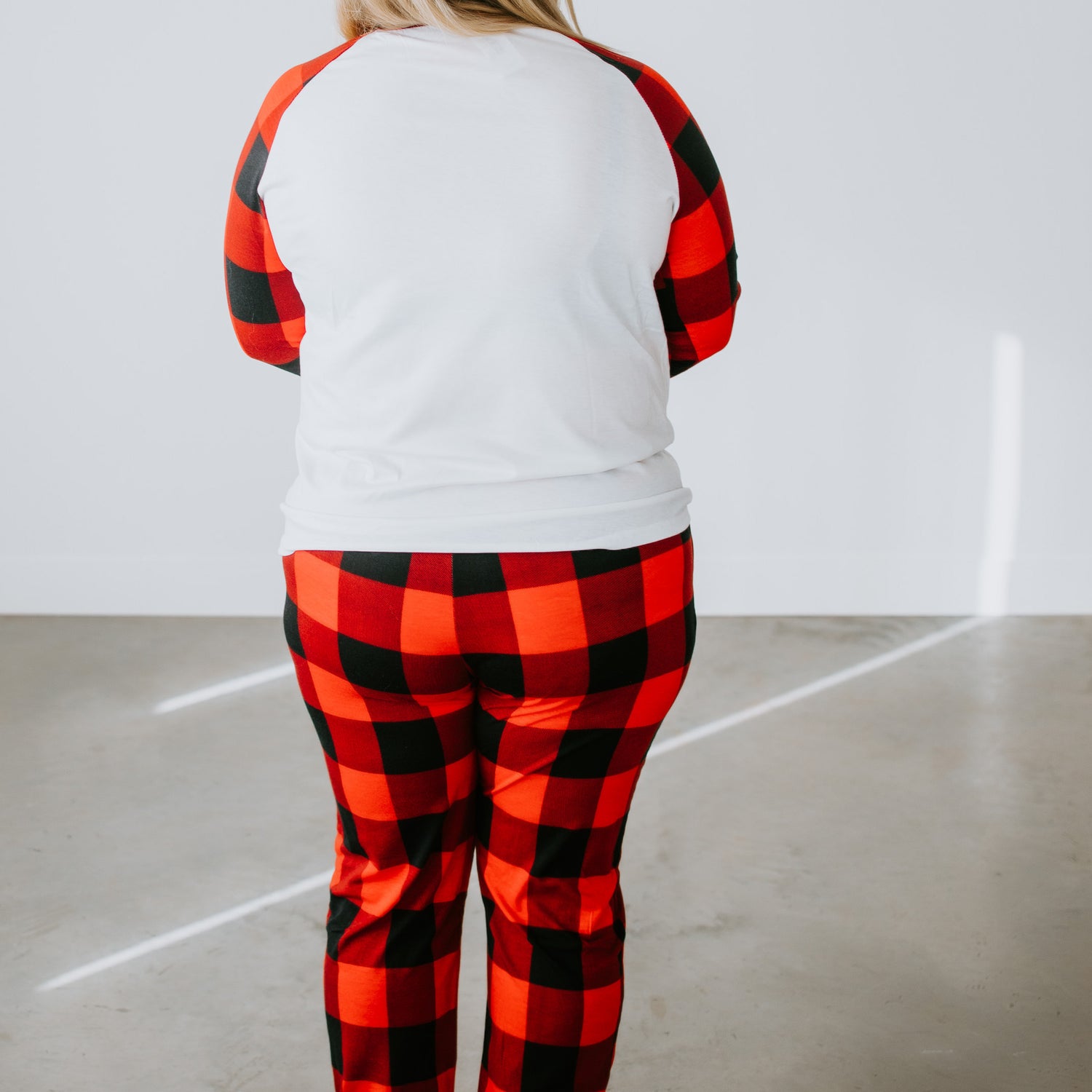 Curvy Merry Christmas Plaid Pajama Set