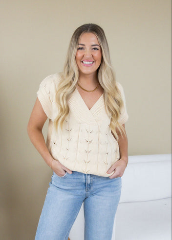 Dara Cable Knit Vest