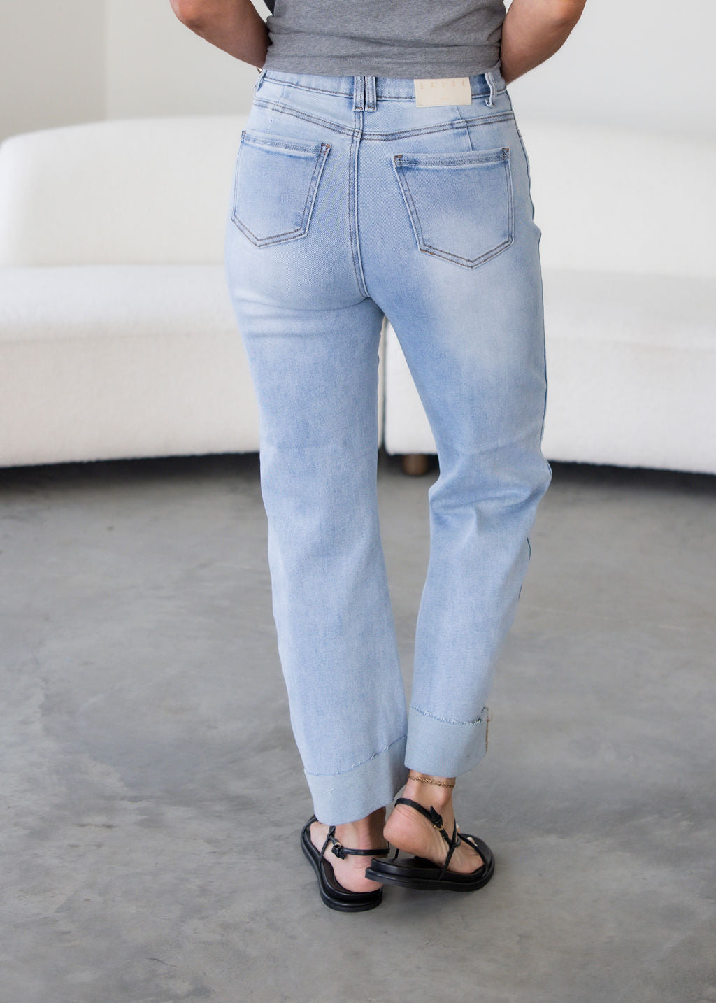 Taytem Saige Cuffed Straight Jean