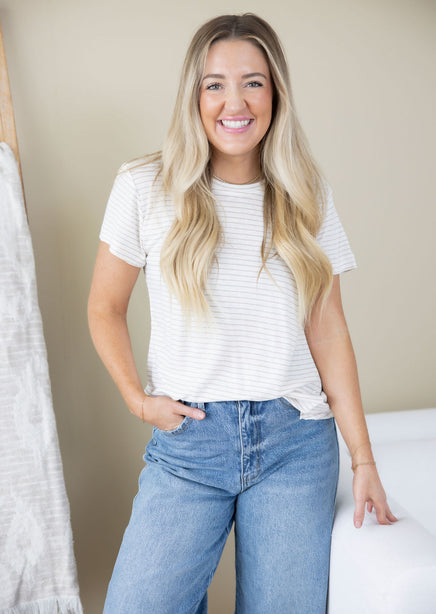 Adela Relaxed Striped Tee product view