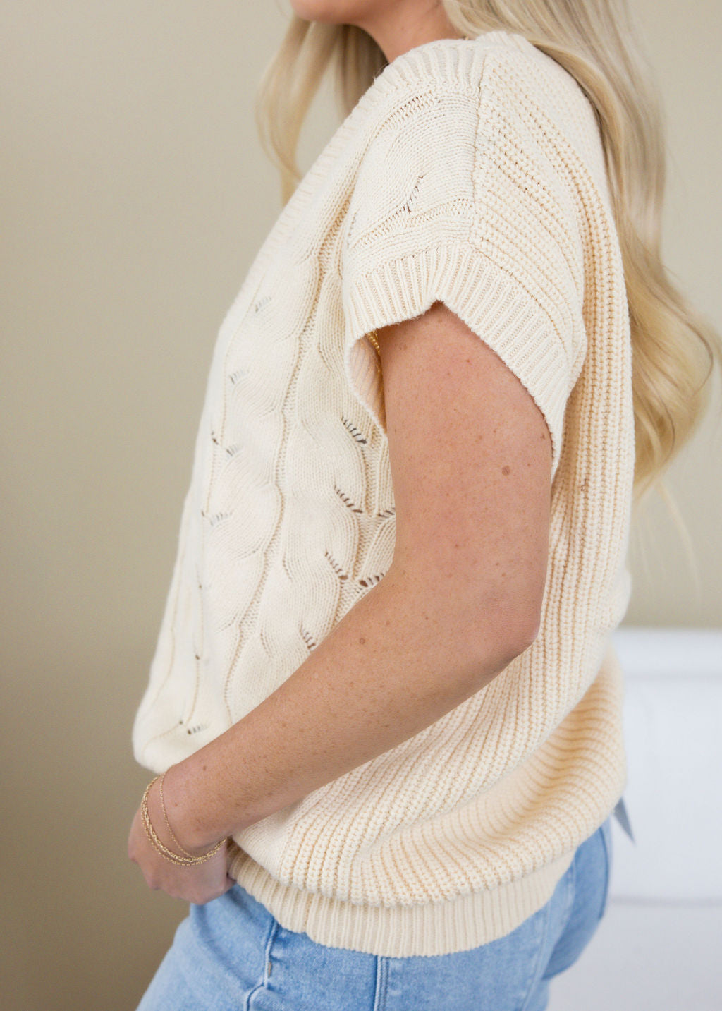 Dara Cable Knit Vest