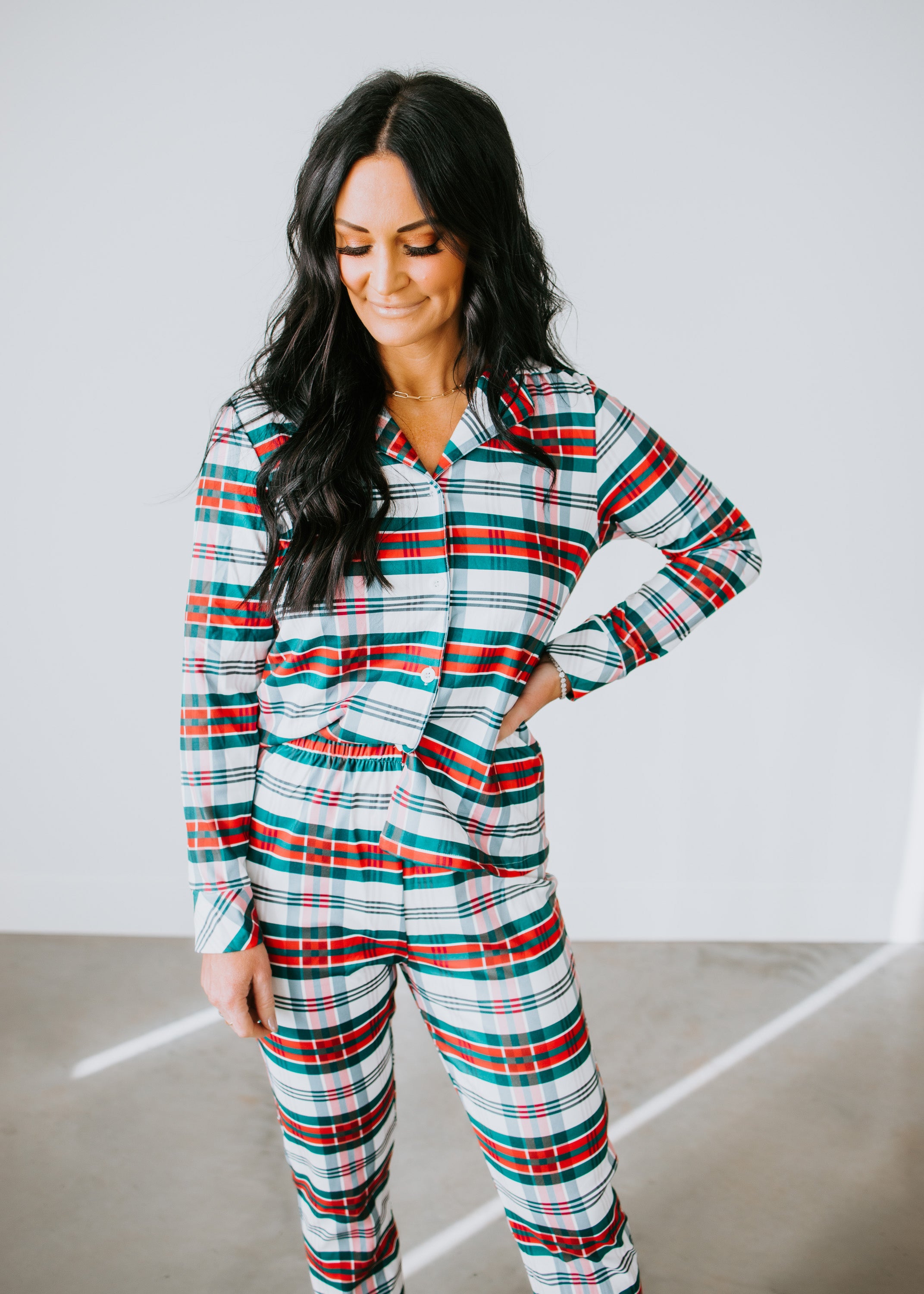 image of Tis the Season Plaid Pajama Set