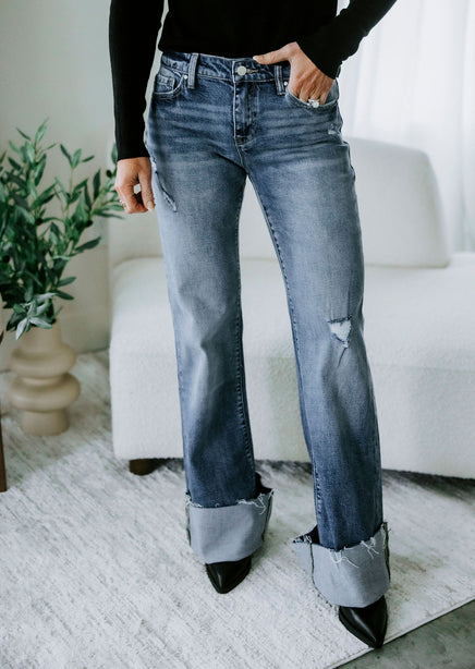 Raylan Petra Cuffed Flare Jeans product view