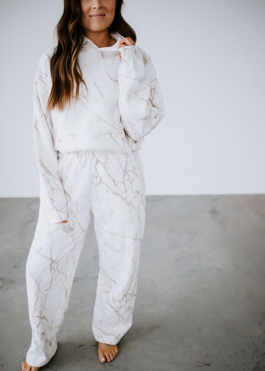 Marble Hoodie by Lily & Lottie