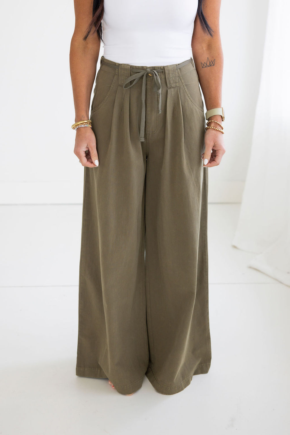 Valerie Chino Palazzo Pant
