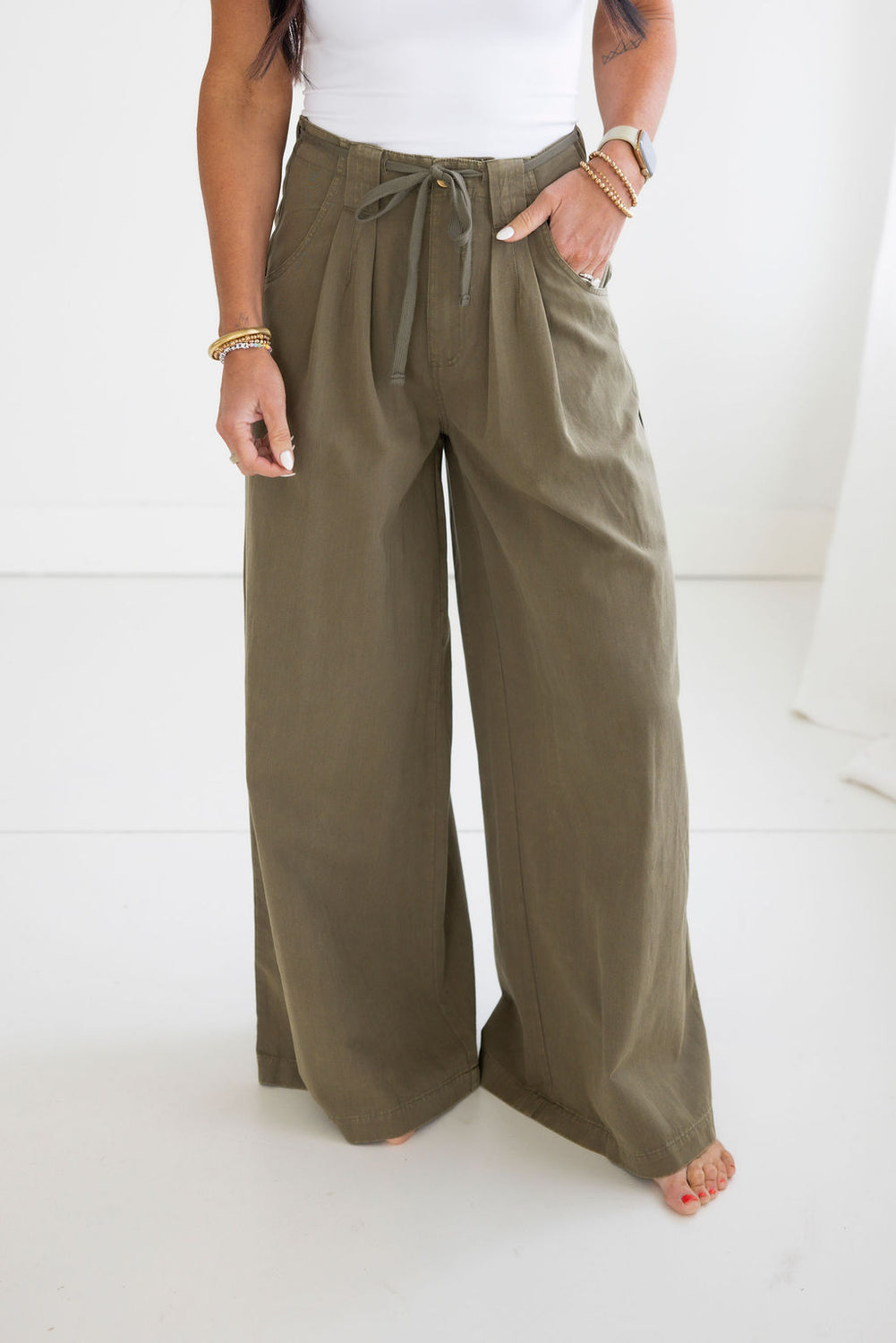 Valerie Chino Palazzo Pant
