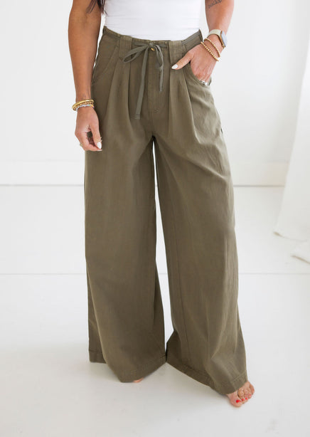 Valerie Chino Palazzo Pant product view