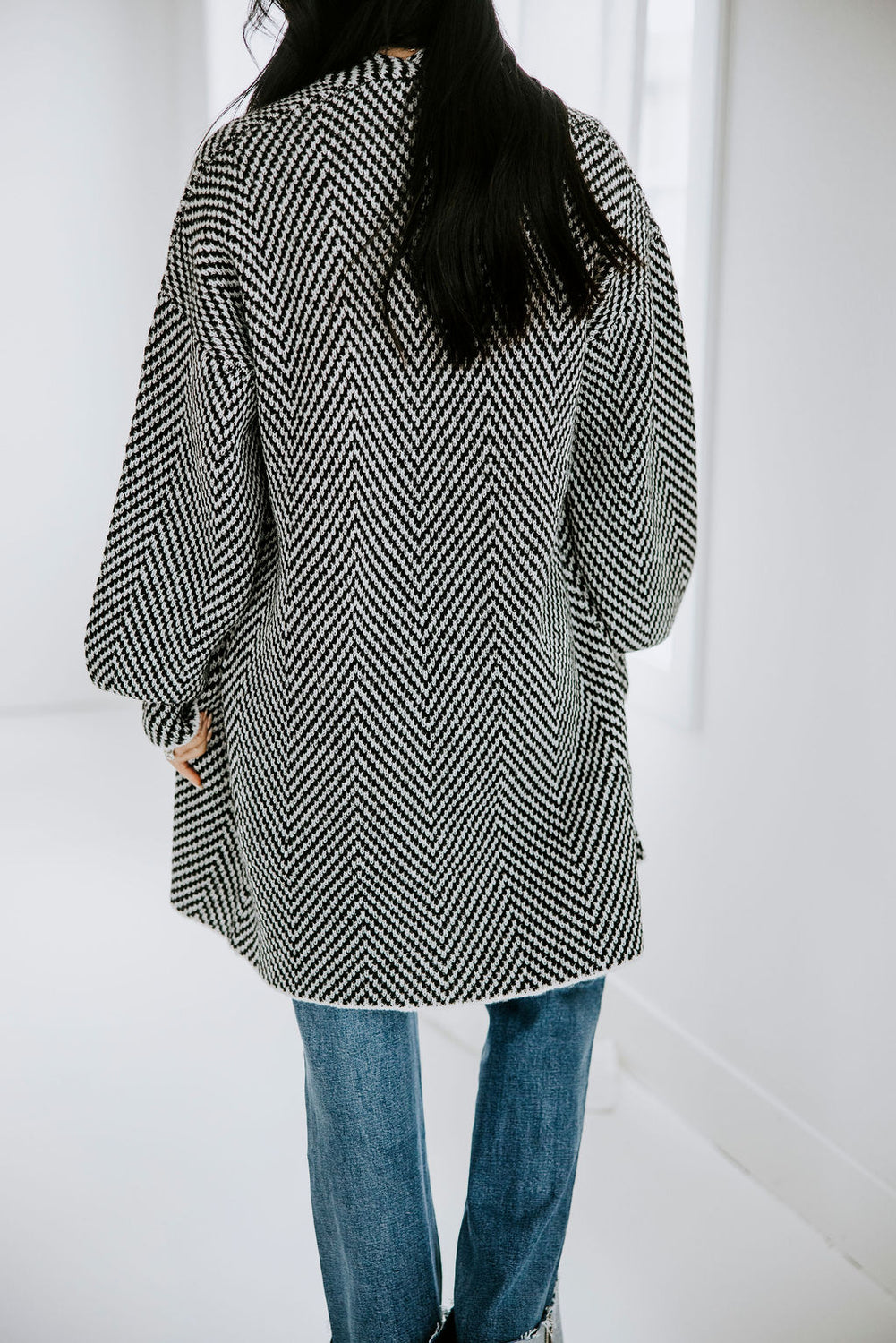 Donahue Herringbone Cardigan