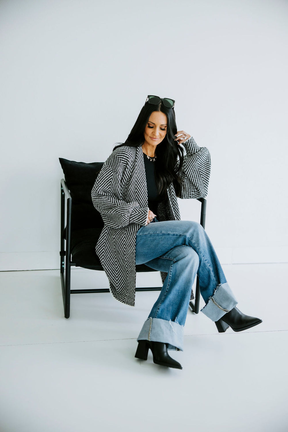 Donahue Herringbone Cardigan