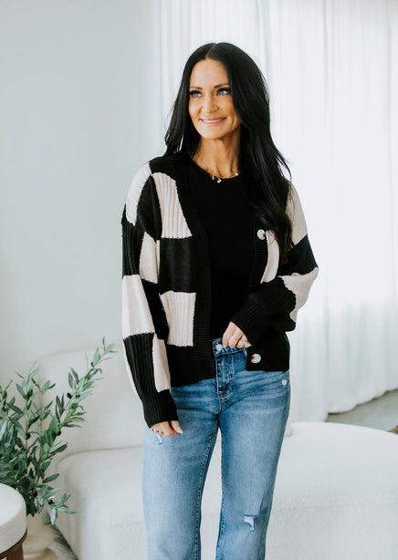Ianna Checkered Cardigan product view