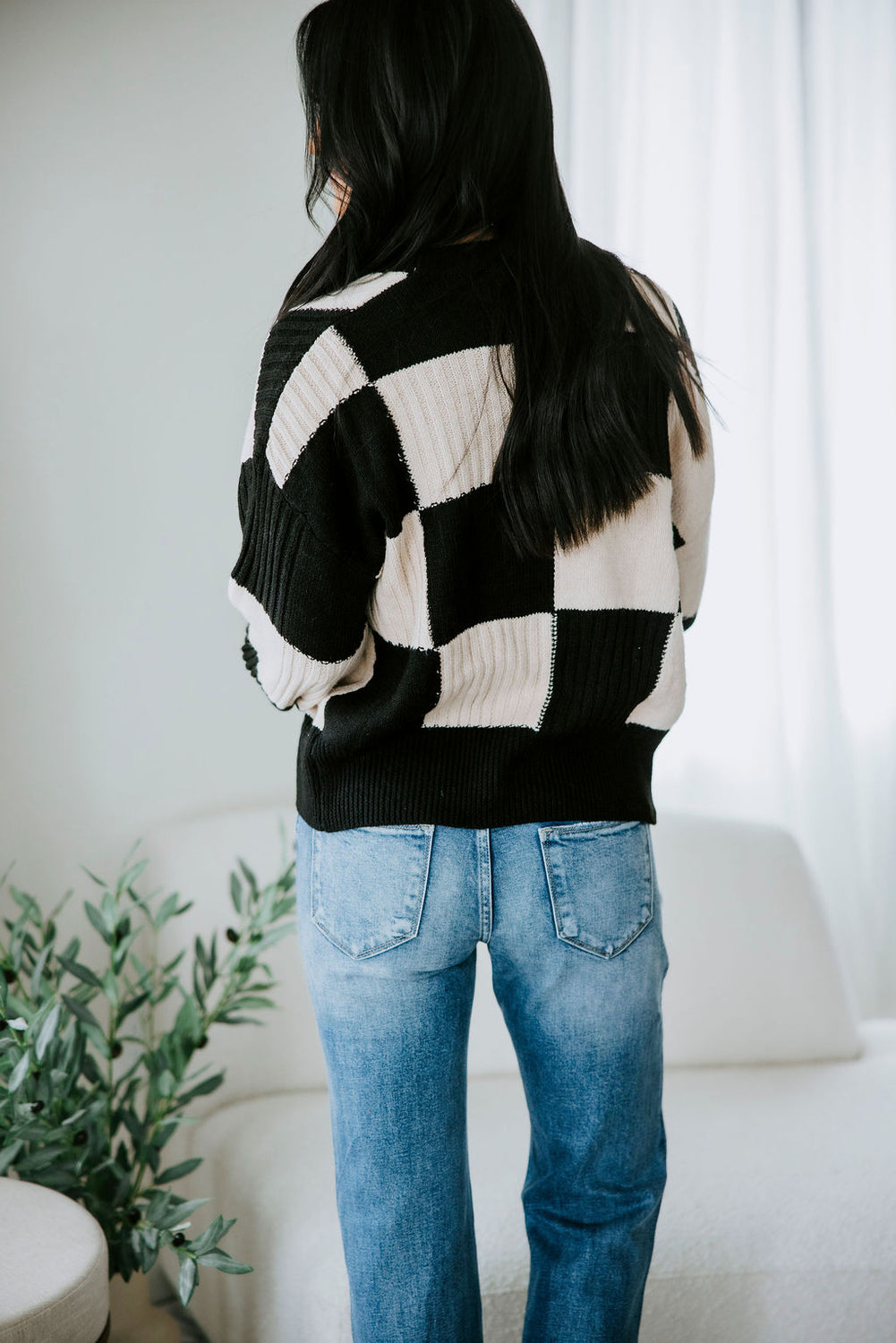 Ianna Checkered Cardigan