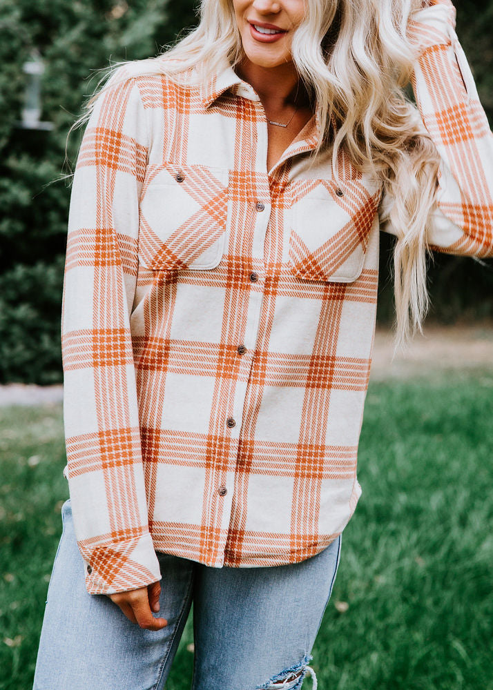 Ridley Plaid Button Up Top