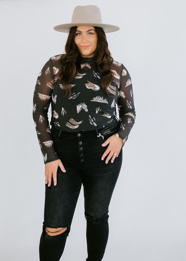 image of Hold Your Horses Mesh Top
