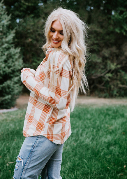 Ridley Plaid Button Up Top