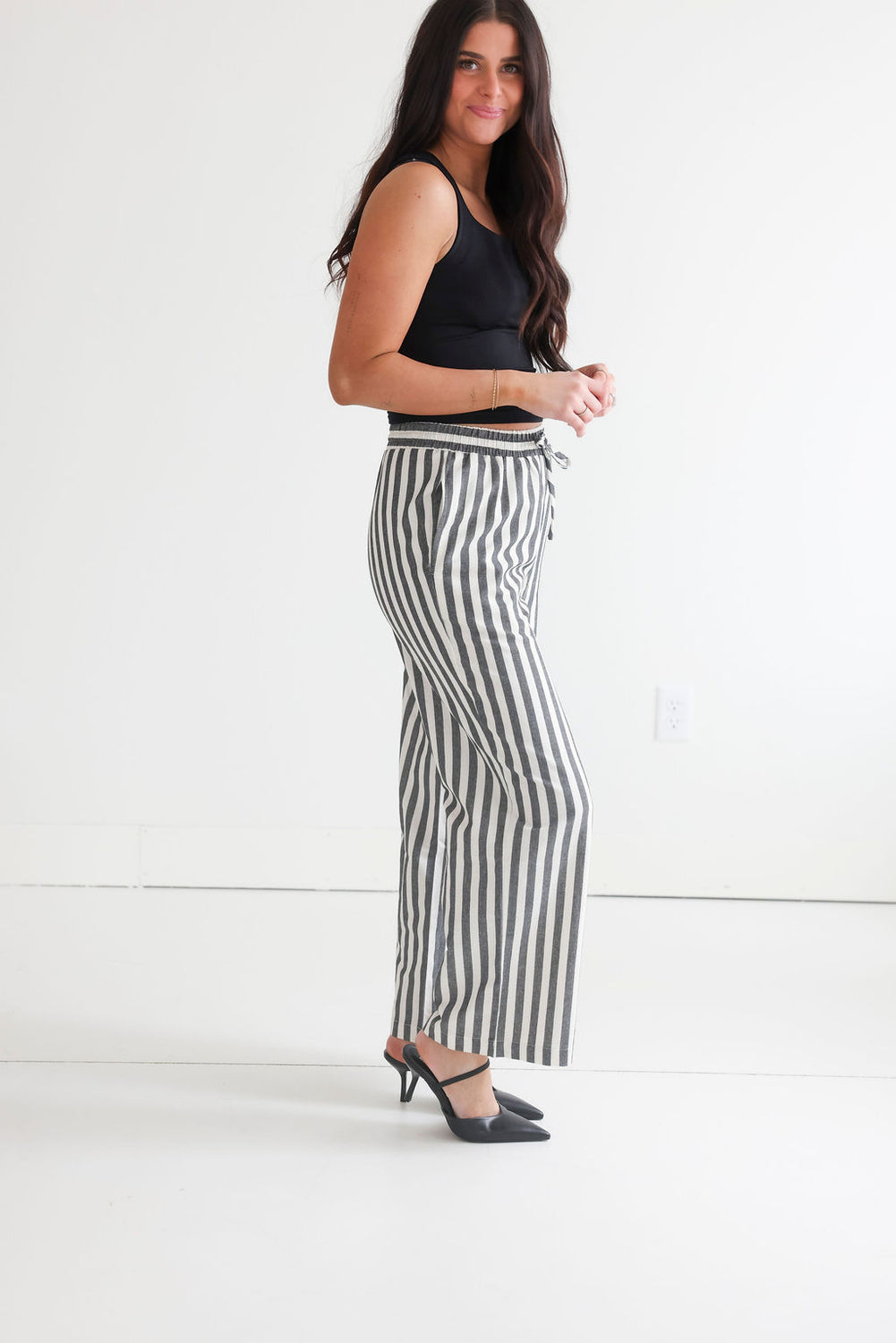 Addison Striped Wide Leg Pants
