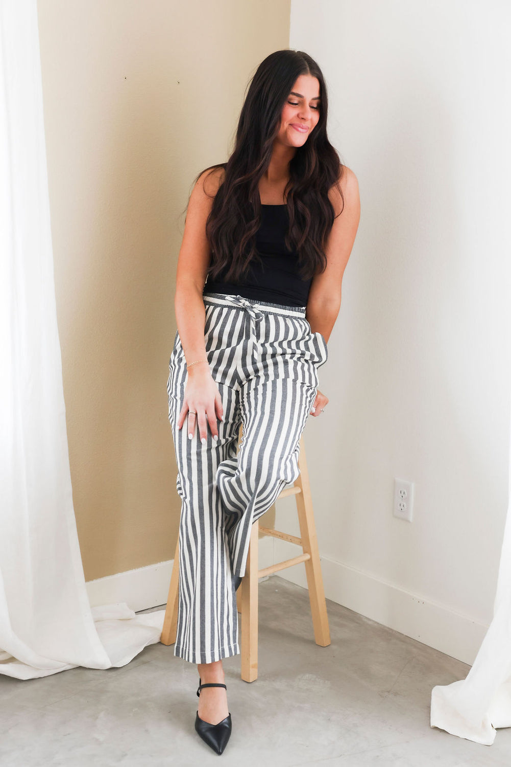 Addison Striped Wide Leg Pants