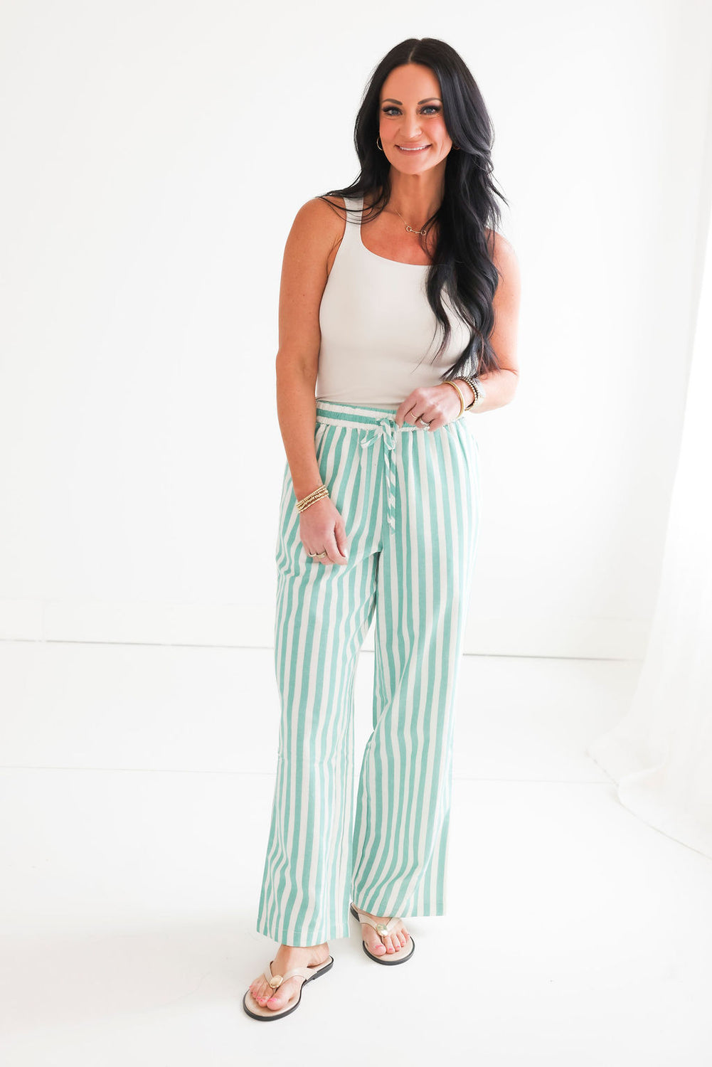 Addison Striped Wide Leg Pants