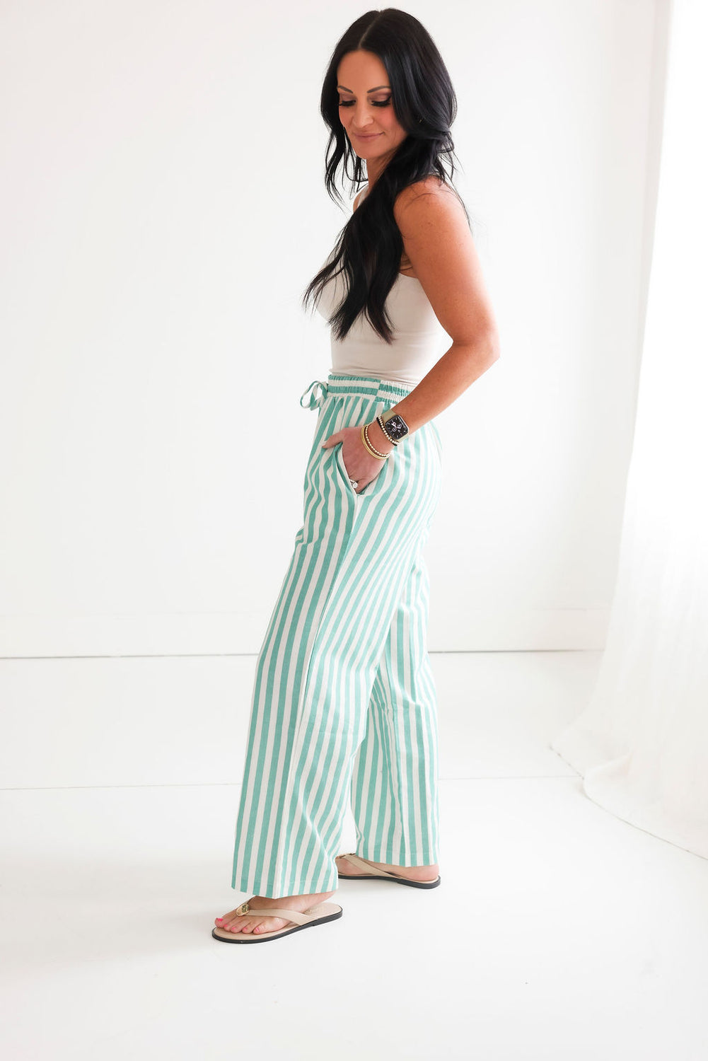 Addison Striped Wide Leg Pants