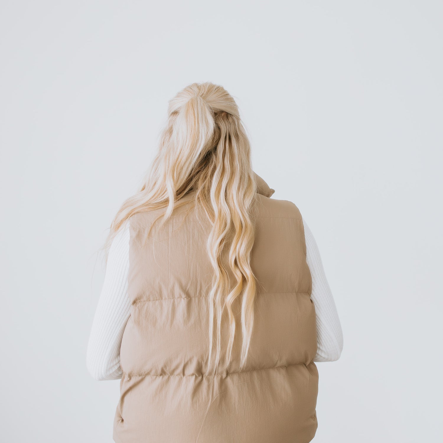 Jenna Denim Layered Puffer Vest