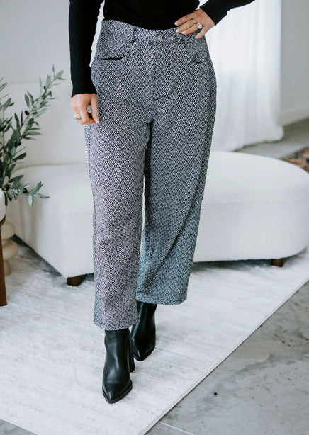 Charli Herringbone Barrel Pants product view