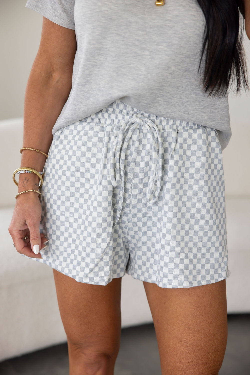 Lee Checkered Knit Shorts