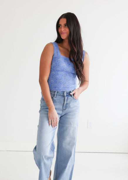 Tamla Floral Jacquard Tank product view