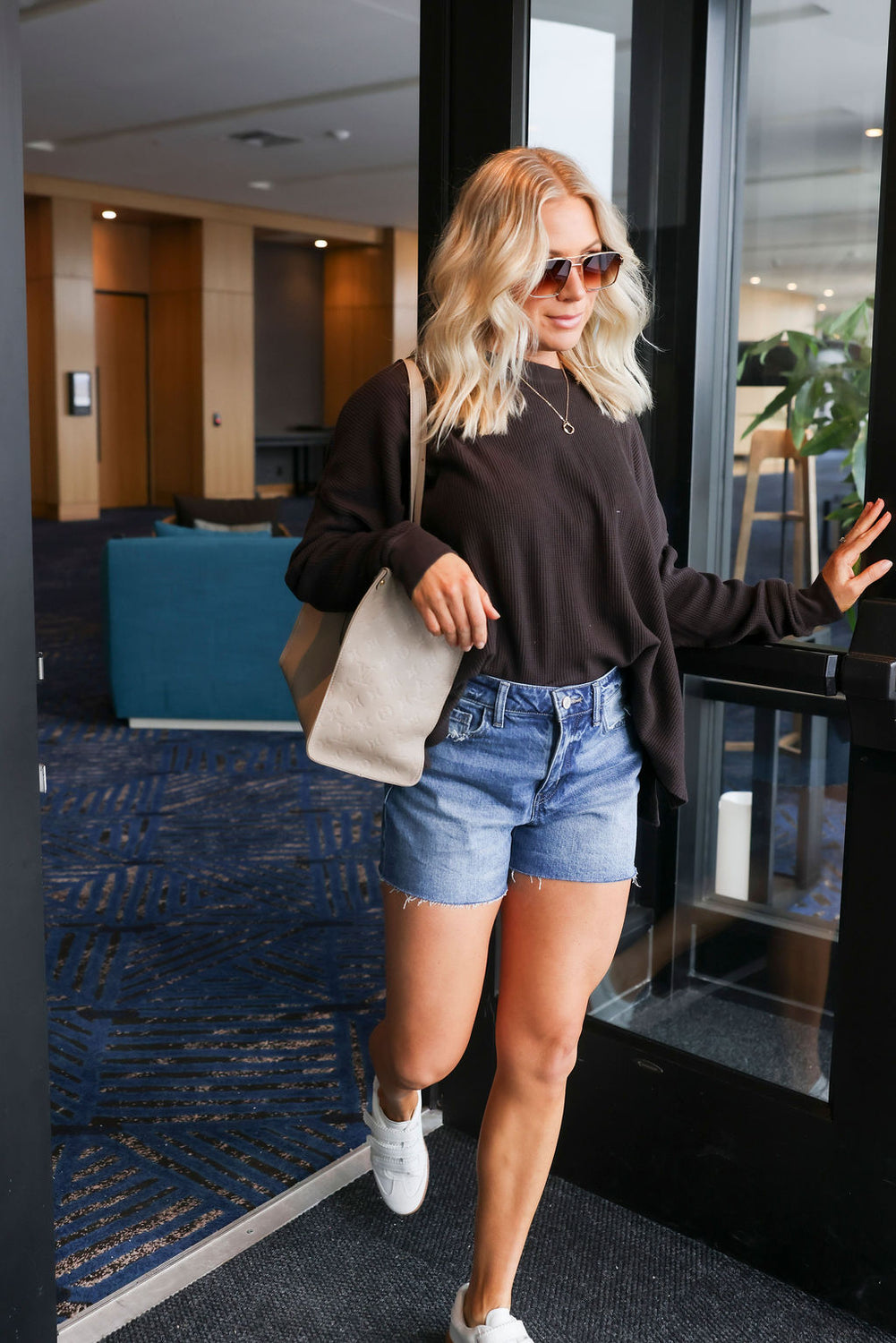 Sky Waffle Long Sleeve by Lily & Lottie