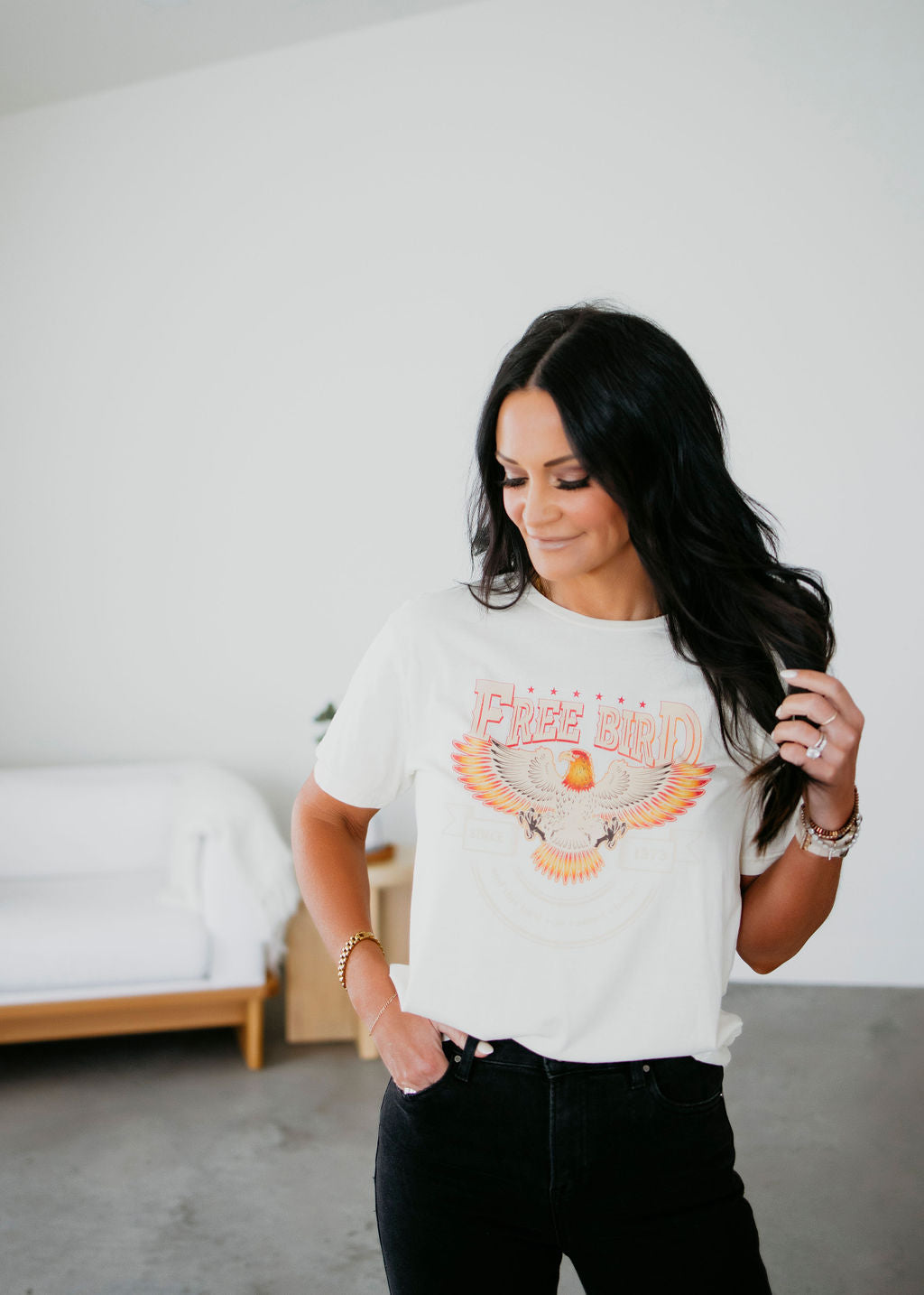 Free Bird Cotton Graphic Tee