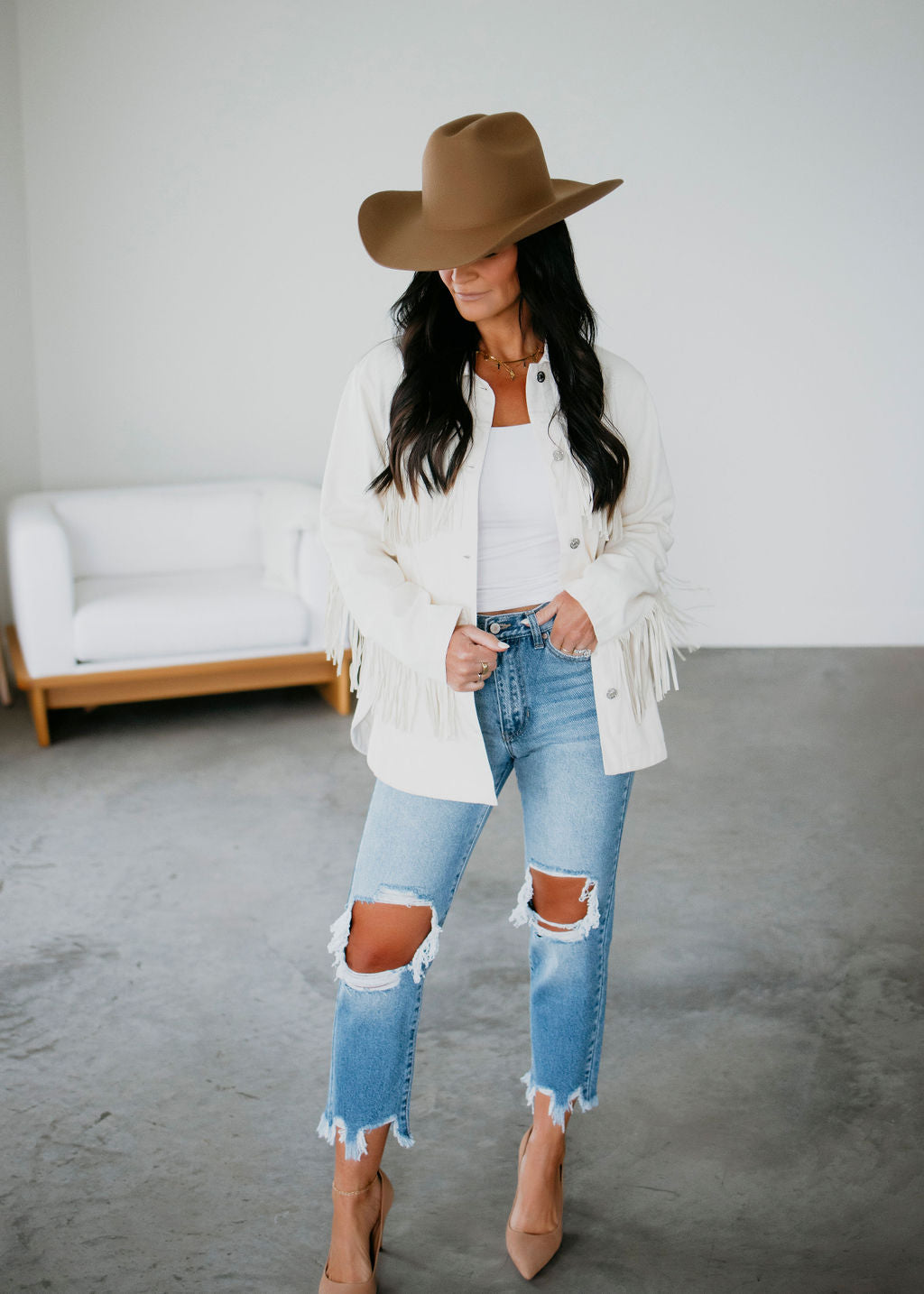 Rivera Fringe Denim Jacket