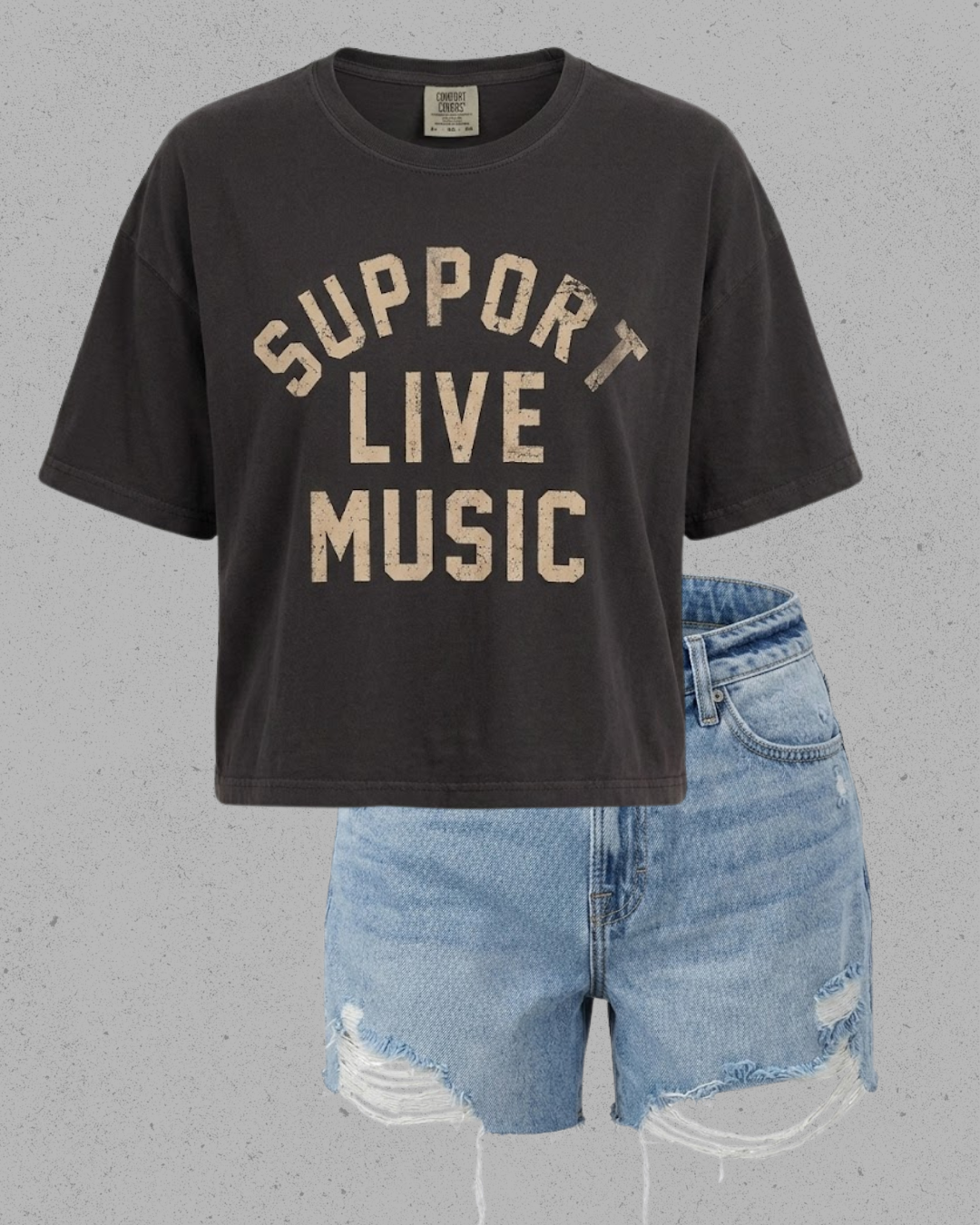 Support Live Music Crop Tee