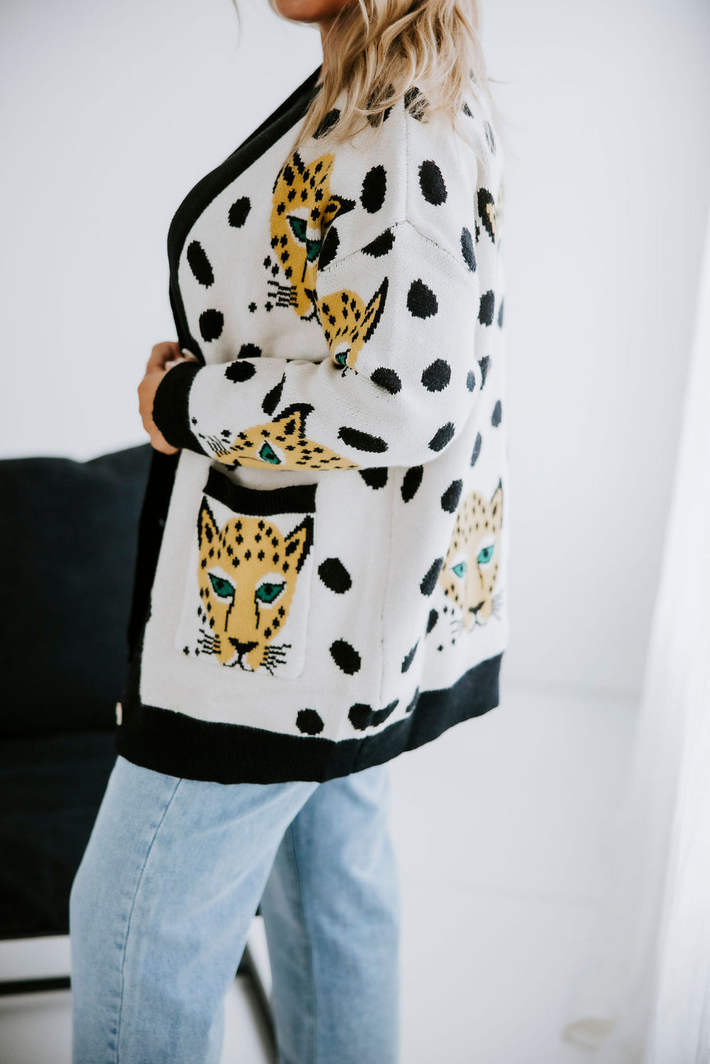 Tabbie Cheetah Print Cardigan