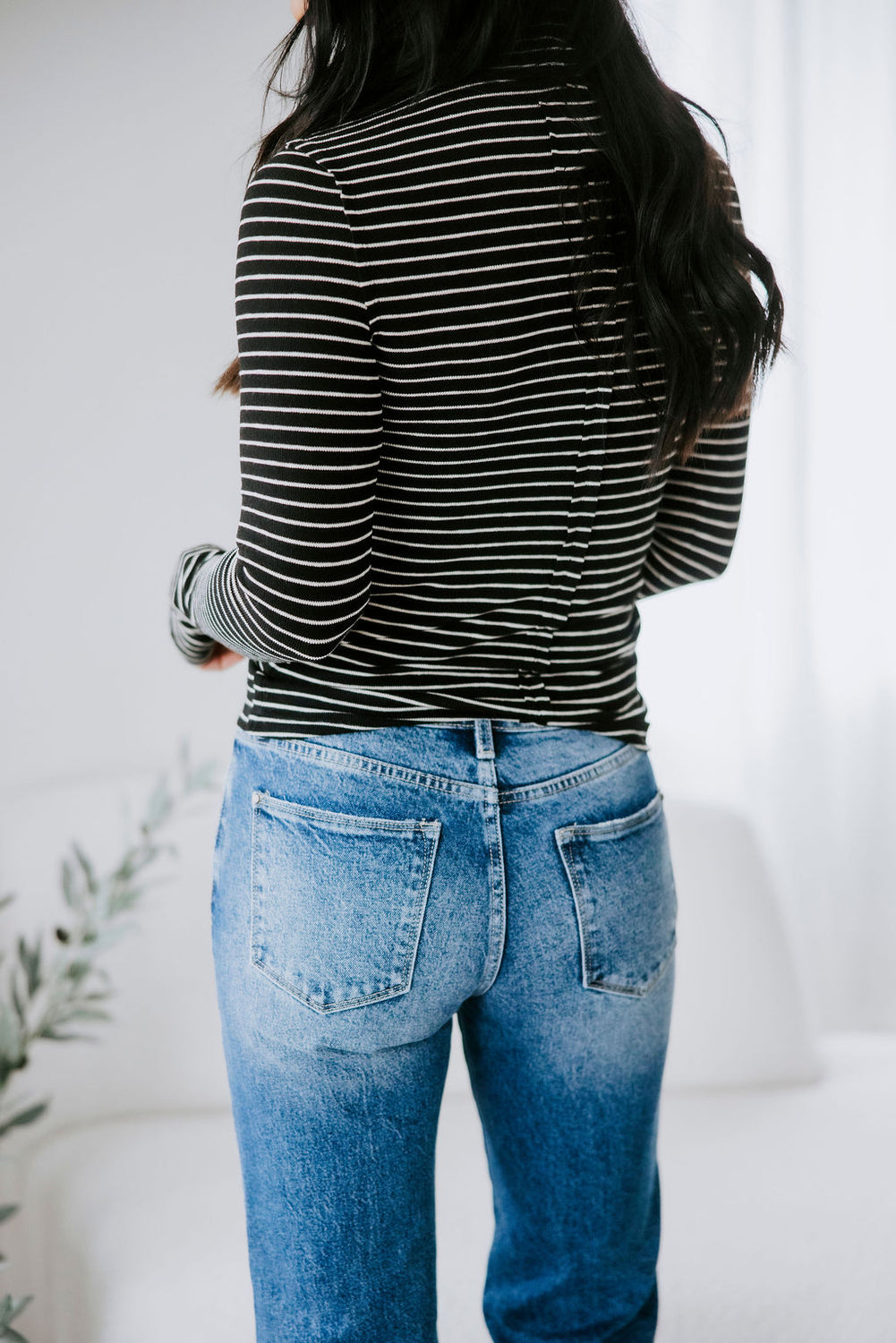 Jules Striped Turtleneck Top