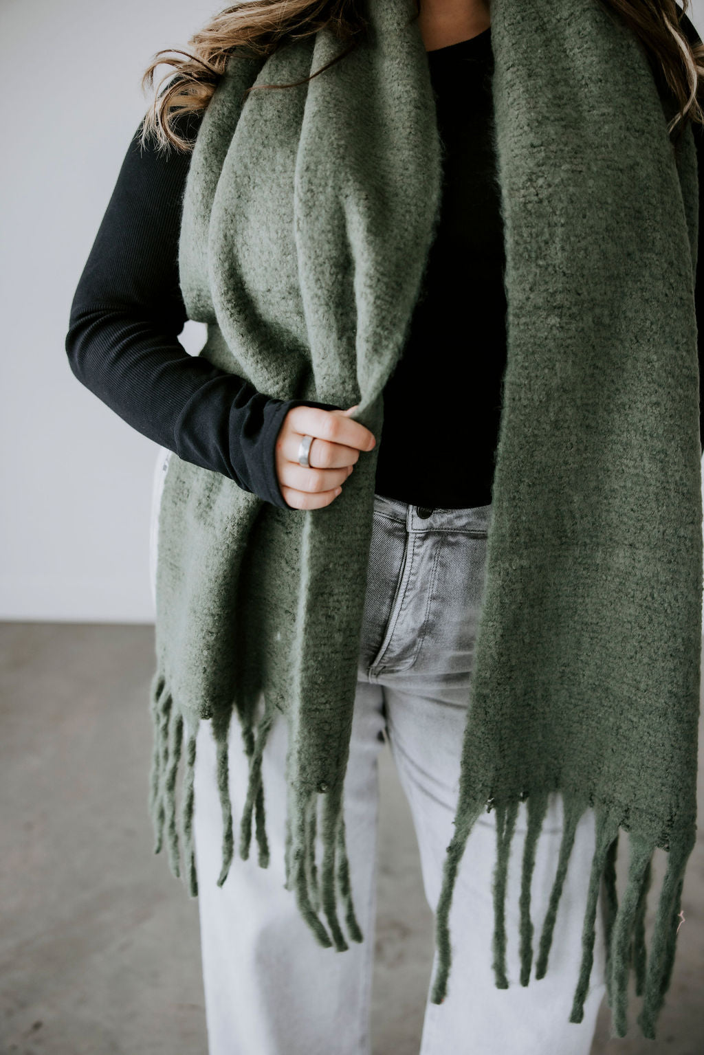 image of Braided Tassel Scarf