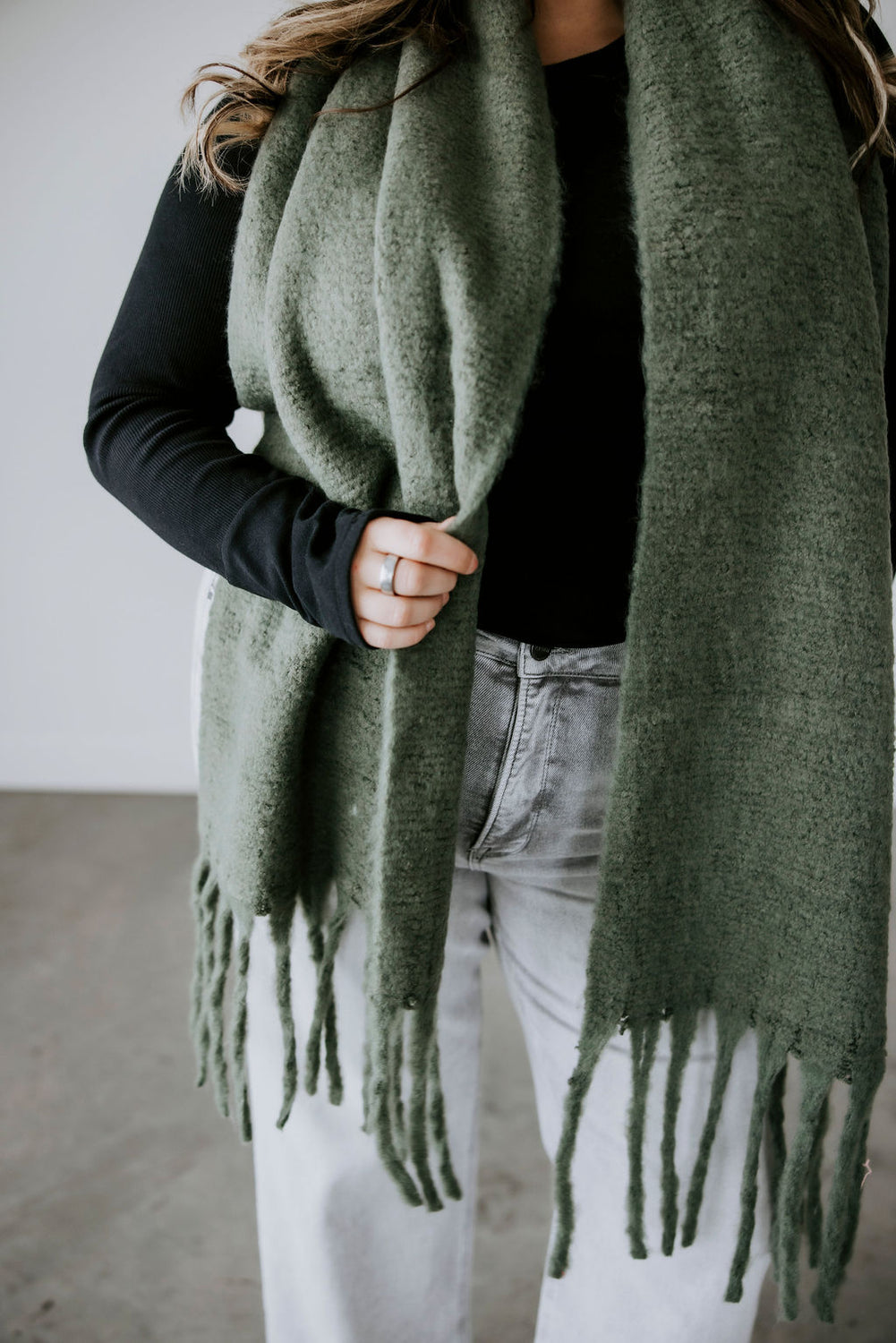 Braided Tassel Scarf