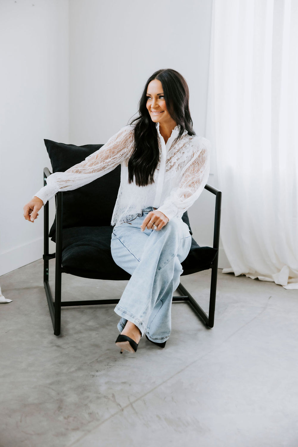 Estelle Sheer Lace Blouse