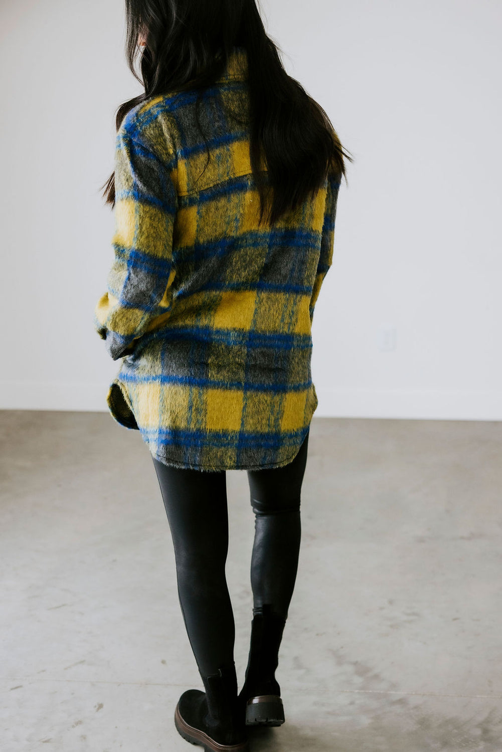 Ramone Fuzzy Plaid Shacket