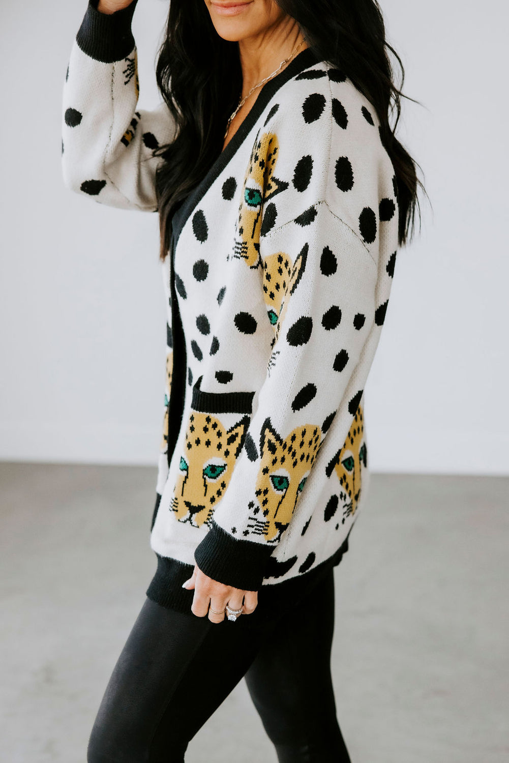 Tabbie Cheetah Print Cardigan