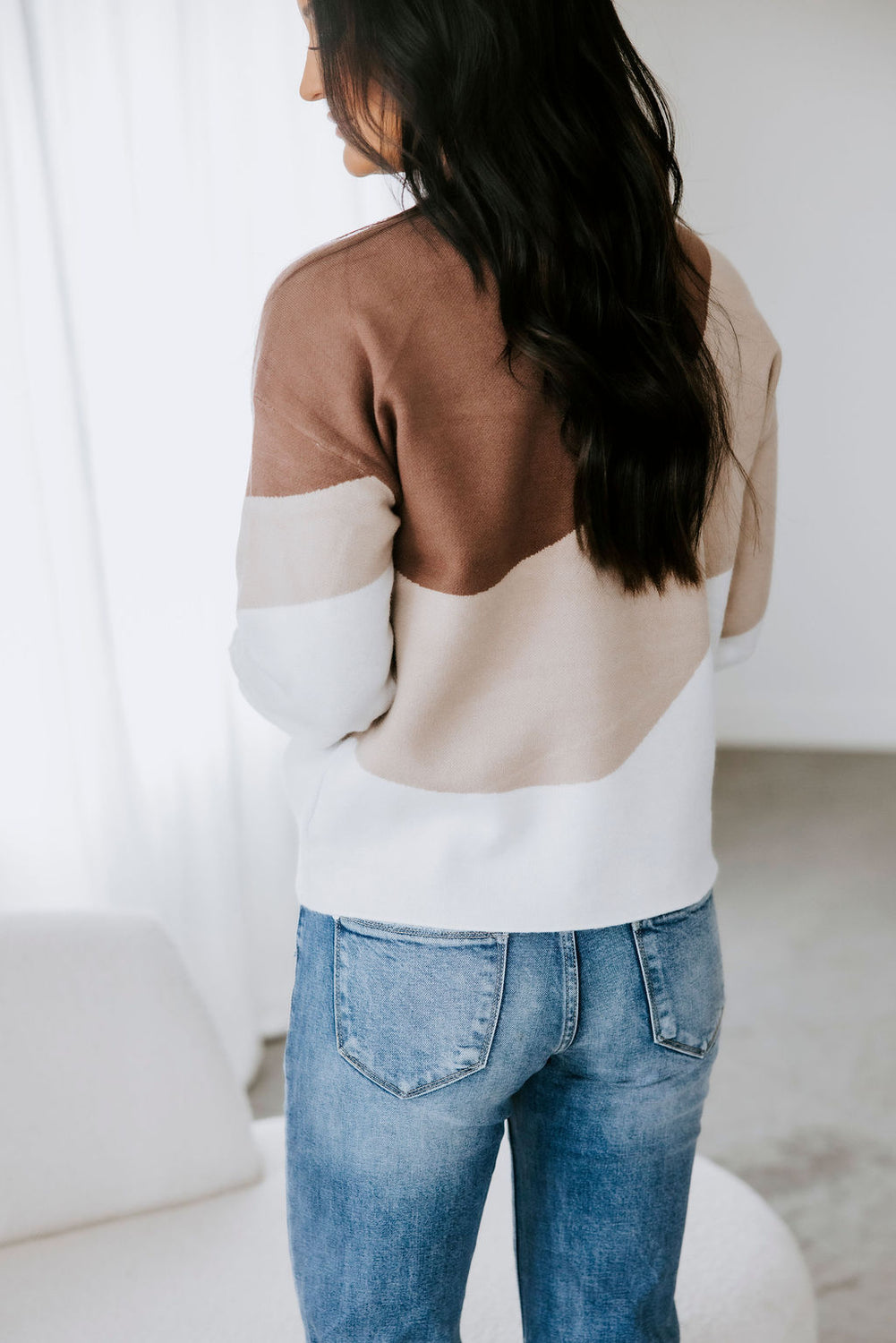 Joanie Tri Color Knit Sweater