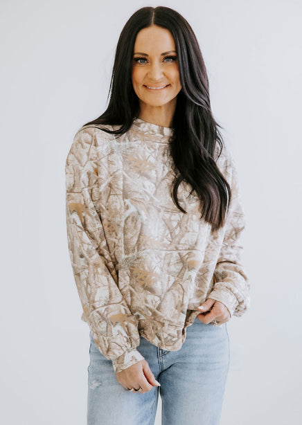 Buttercream Camo Crew by Lily & Lottie product view