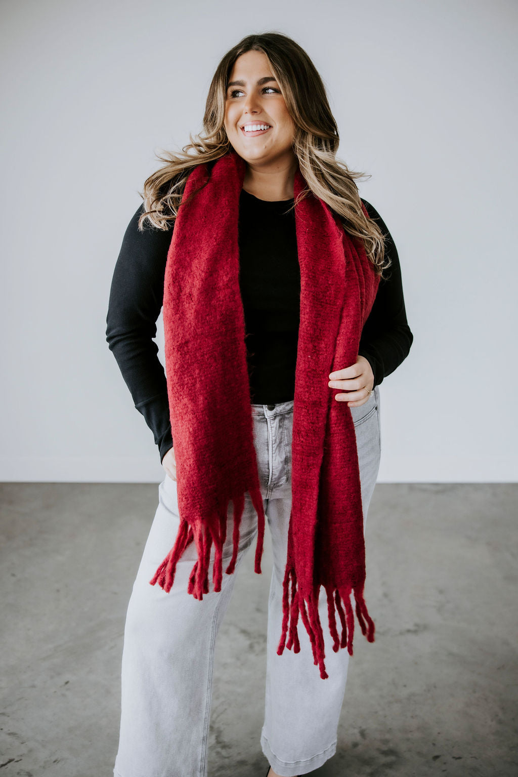 image of Braided Tassel Scarf