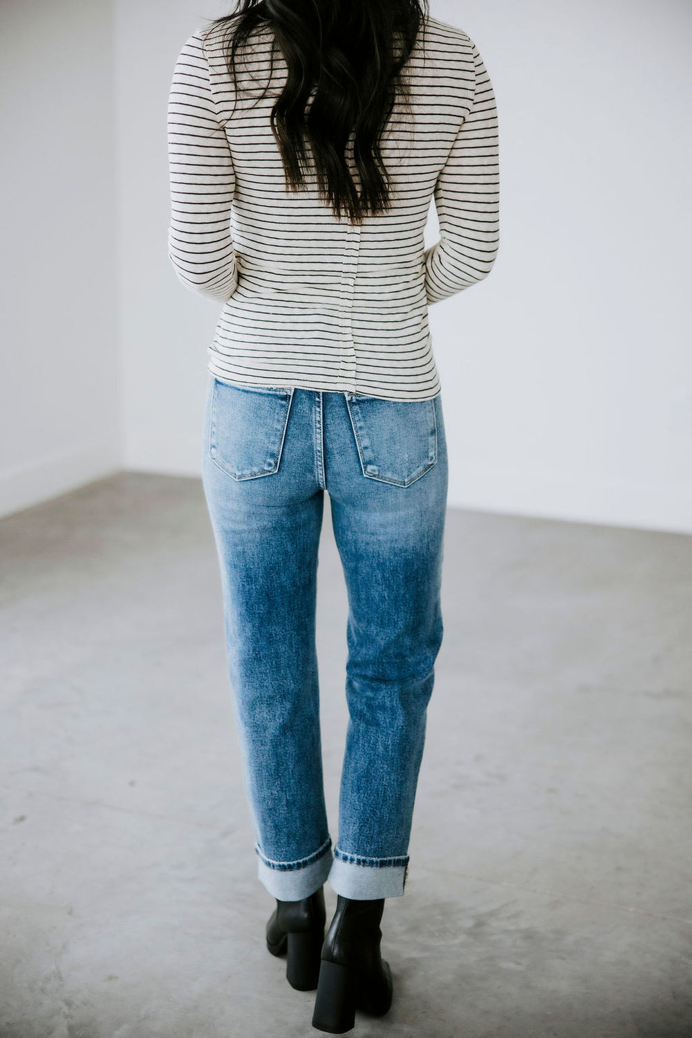 Jules Striped Turtleneck Top