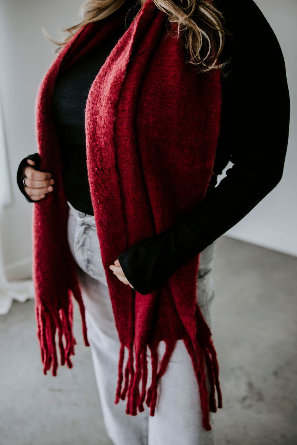 Braided Tassel Scarf