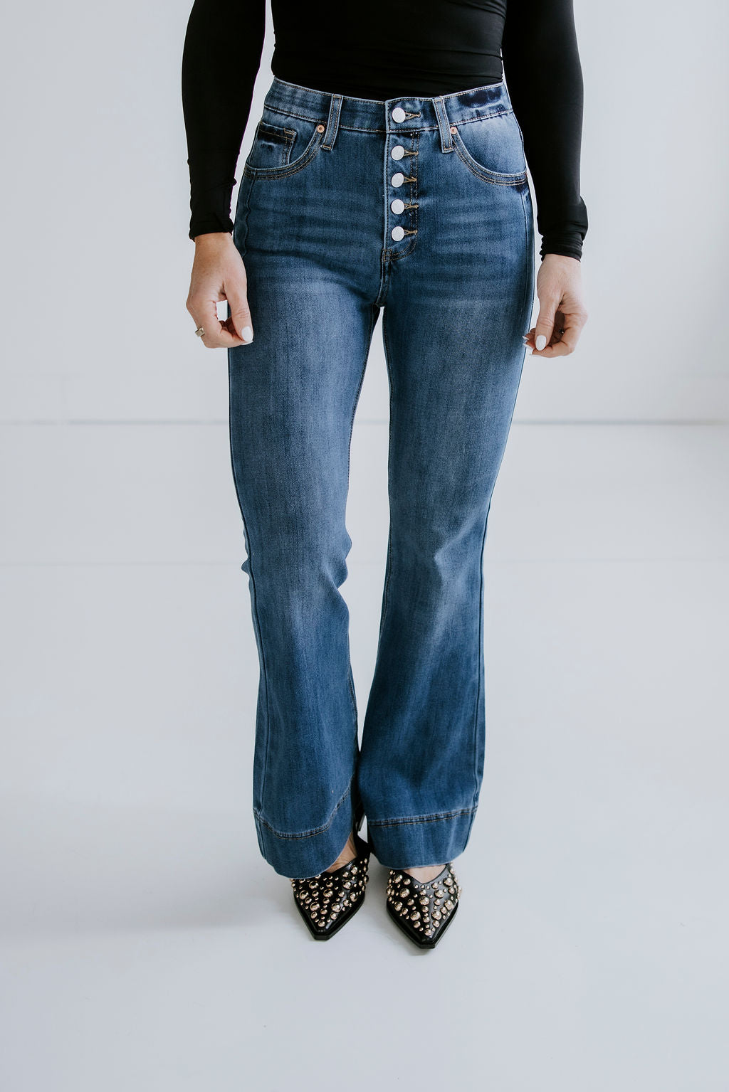 Mikah Saige Mini Flare Jean – Lauriebelles