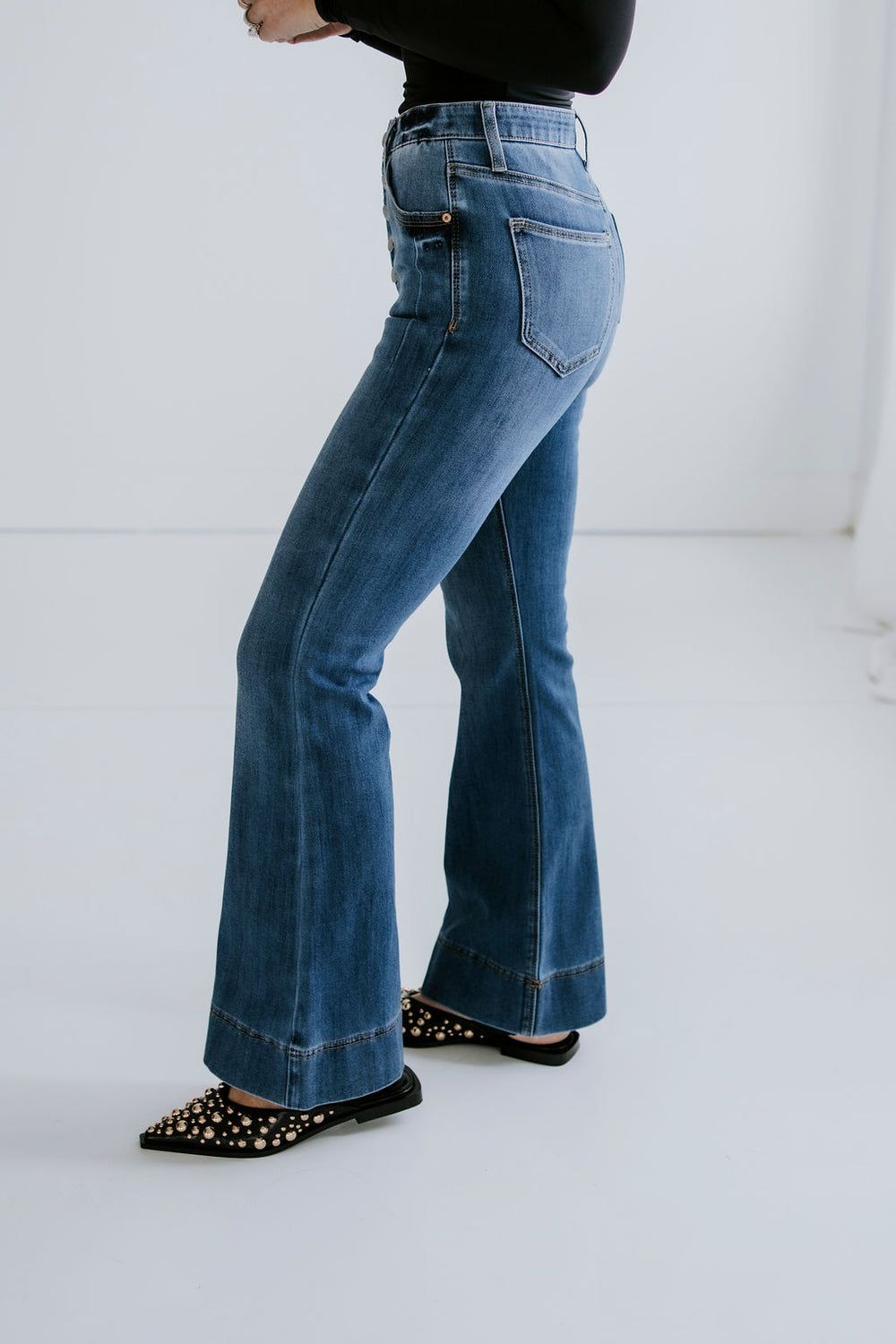 Mikah Saige Mini Flare Jean