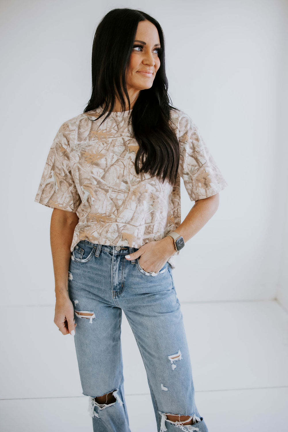 Camo Crew T-Shirt by Lily & Lottie