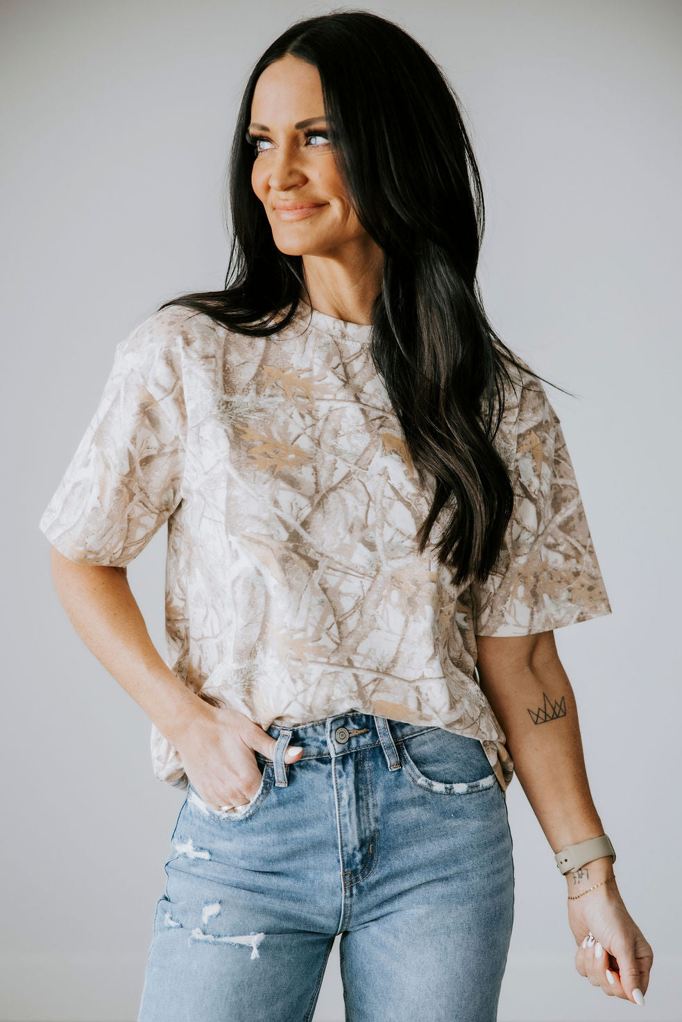 image of Camo Crew T-Shirt by Lily & Lottie