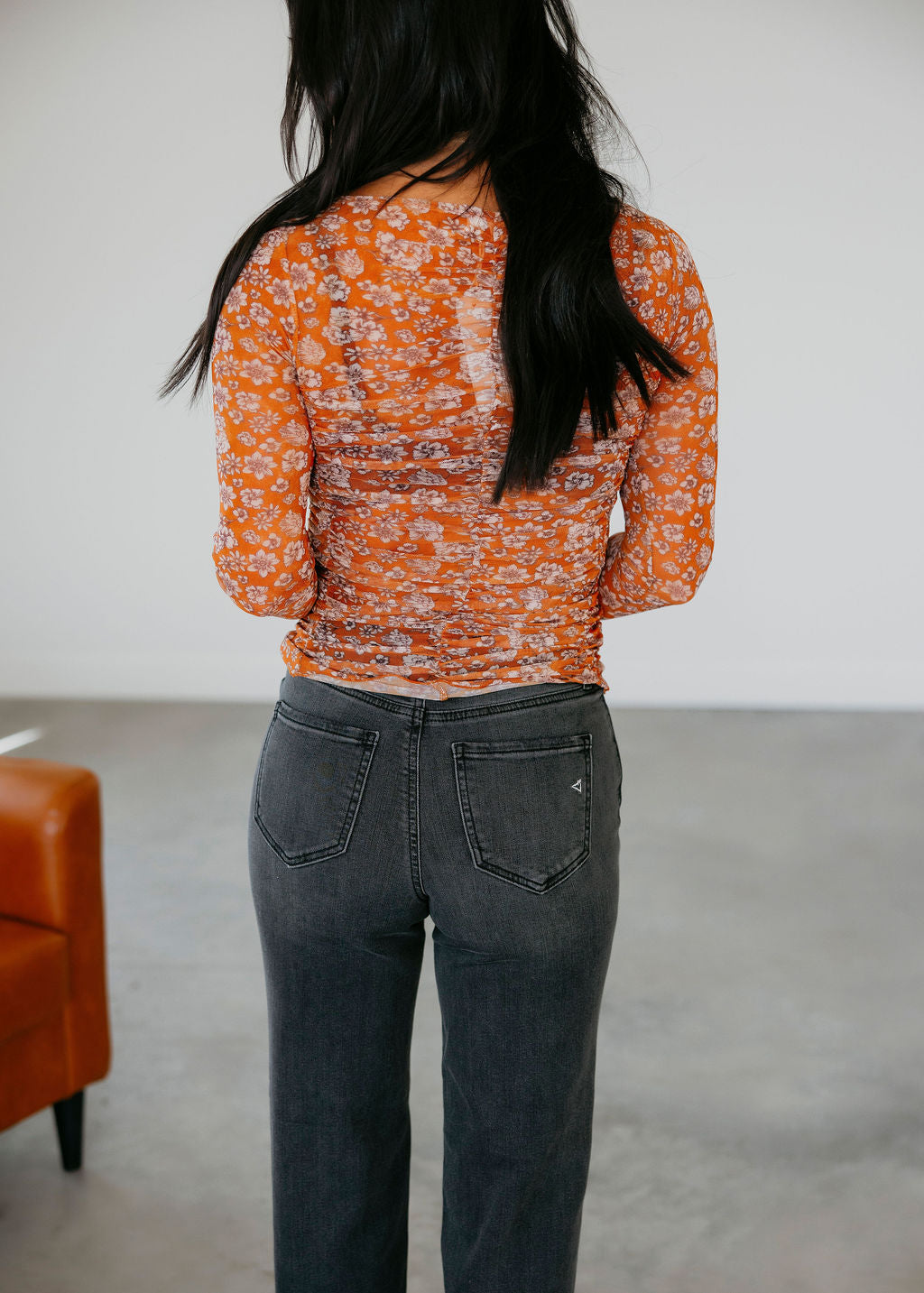 Deniz Sheer Floral Top
