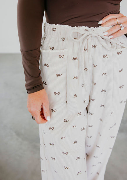 Lory Corduroy Bow Pants product view