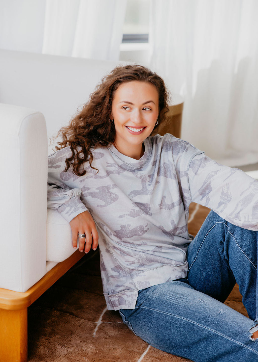 Zoee Oversized Camo Top
