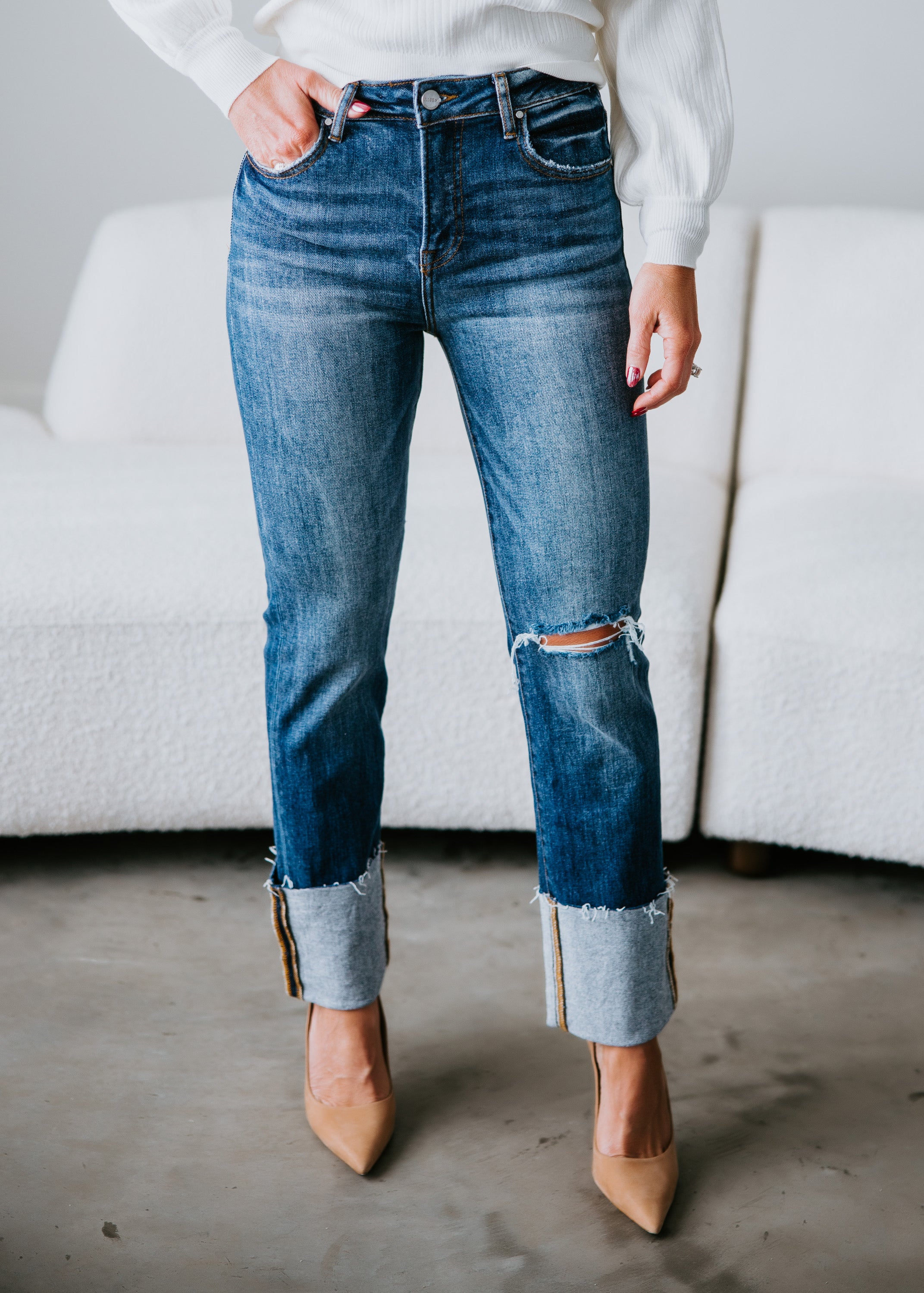 image of Koltyn Cuffed Straight Jeans